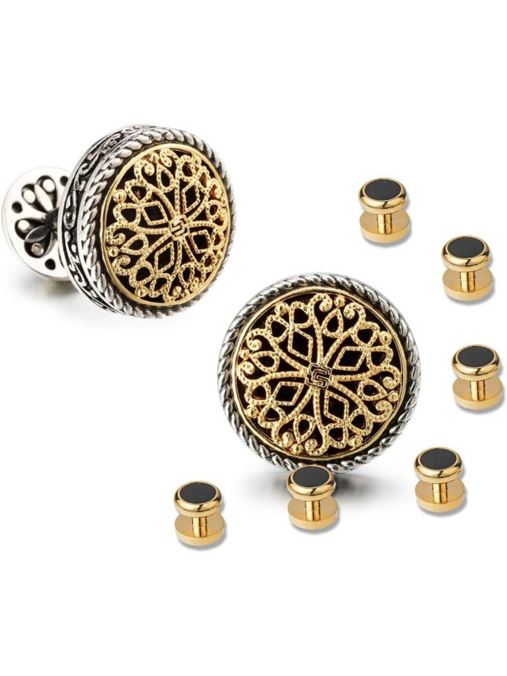 Elegant 18K Gold Plated Cuff Links for Men - Wedding, Business, Father's Day